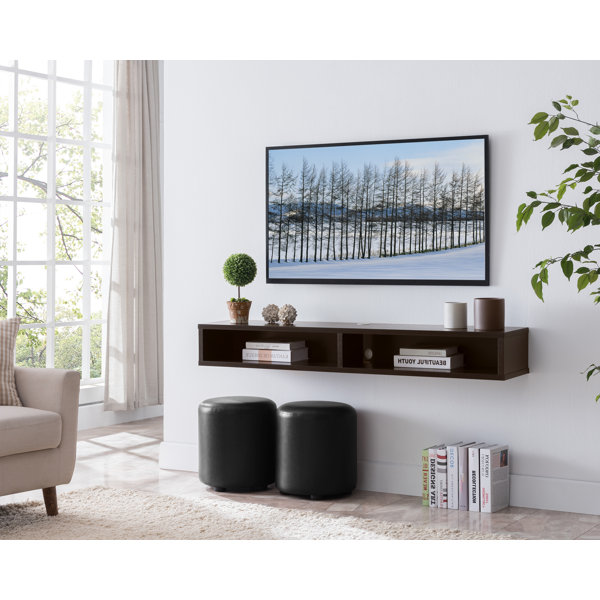 Wrought Studio Keiper Solid Wood Floating TV Stand for TVs up to 65